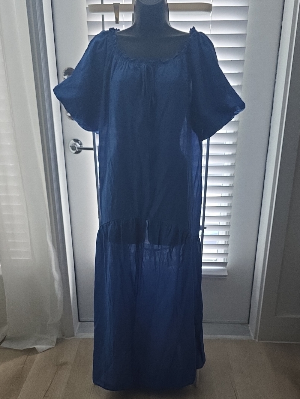 H&M Royal Blue Drawstring-Detail Maxi Dress - Picture 3 of 10